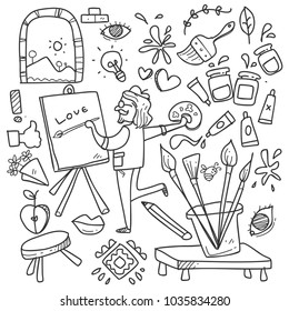 Painting element doodle