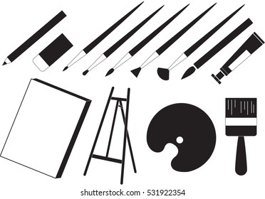 Painting Equipment Icon Set