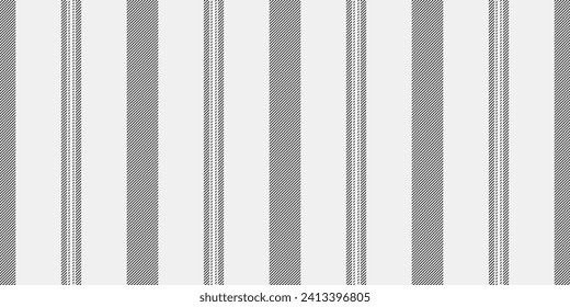 Painting fabric seamless lines, anniversary textile background pattern. Wallpaper vector stripe texture vertical in white and grey color.