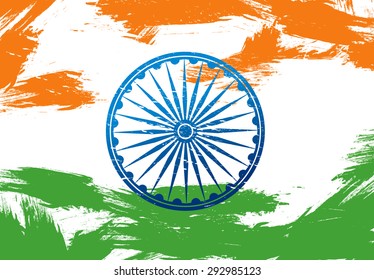 painting flag of india