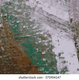 Painting fragment vector illustration. Oil on canvas texture. abstract background. brushstrokes.Modern art.