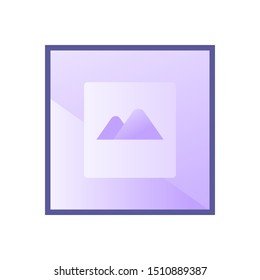 Painting with frames icon colour