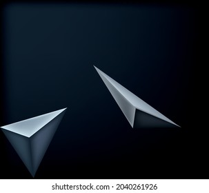 painting geometric shapes, cones, vector, abstraction, art