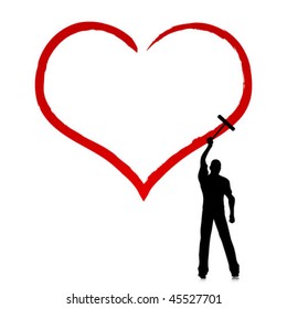 painting heart