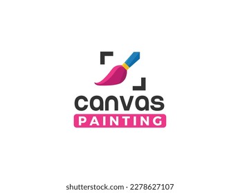 Painting and hose renovating or restoring a house logo design.