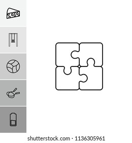 Painting icon. collection of 6 painting outline icons such as jump rope, cheese, beach ball, battery, puzzle. editable painting icons for web and mobile.