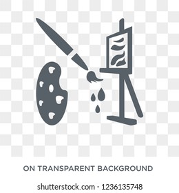 Painting icon. Painting design concept from  collection. Simple element vector illustration on transparent background.