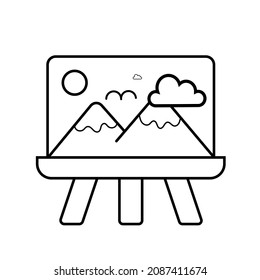 painting icon drawing canvas vector isolated