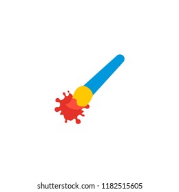 Painting icon flat element. Vector illustration of painting icon flat isolated on clean background for your web mobile app logo design.