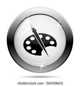 Painting icon. Internet button on white background. EPS10 vector.
