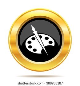 Painting icon. Internet button on white background. EPS10 vector.