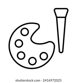 Painting icon isolate white background vector stock illustration