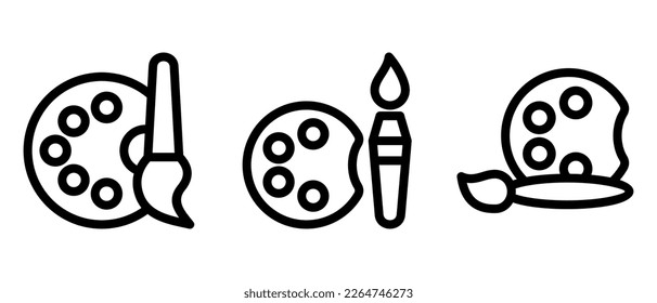 painting icon or logo isolated sign symbol vector illustration - high quality black style vector icons
