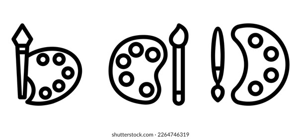 painting icon or logo isolated sign symbol vector illustration - high quality black style vector icons
