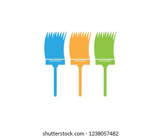 Painting icon logo template