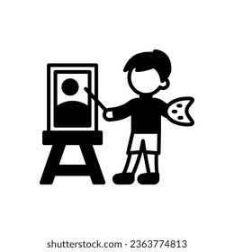 Painting icon in vector. Illustration