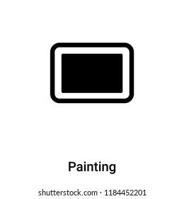 Painting icon vector isolated on white background, logo concept of Painting sign on transparent background, filled black symbol