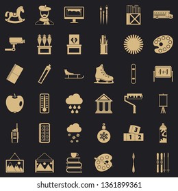 Painting icons set. Simple style of 36 painting vector icons for web for any design