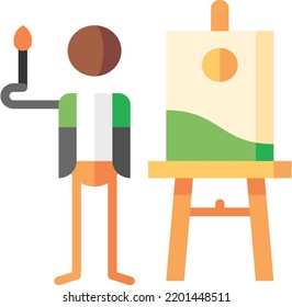 painting isolated design element stock illustration. Vector on a white background