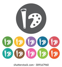 Painting Kit icons set. Vector Illustration eps10
