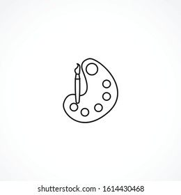 painting kit vector icon on white background