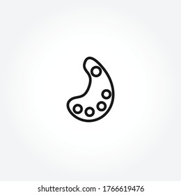 painting kit vector line icon on white background