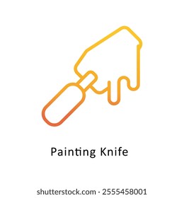 painting Knif Vector Gradient Outline Icon. Eps file 10