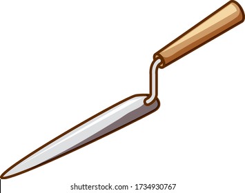 Painting knife on white background illustration