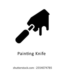 Painting Knife vector Glyph Cricle Icon.Eps file 10