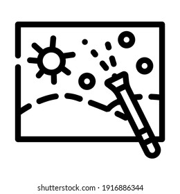 painting with light line icon vector. painting with light sign. isolated contour symbol black illustration
