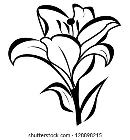 20,911 Lily flower outline Images, Stock Photos & Vectors | Shutterstock