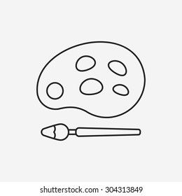 painting line icon