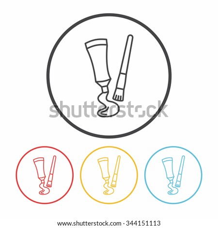 painting line icon