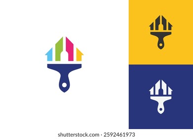 Painting  logo Design, Logo Design graphic Conception, logo icon template graphic art, vector illustration design.