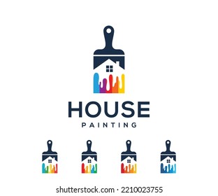 Painting Logo Design Paint House Logo Stock Vector (royalty Free 