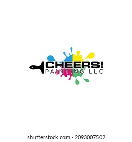 painting logo design and template.