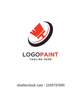 Painting logo design vector template.Brush symbol for paint business