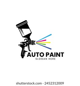 Painting logo designs template vector, Art Logo template, Spray Gun Painting logo