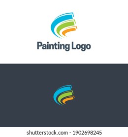 Painting Logo and Icon. Vector Illustration. Vibrant modern and colorful logo suitable for a variety of fields and businesses.
