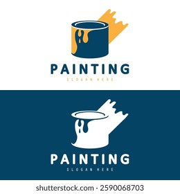 Painting logo, Property and Homes business logo design, paint brush logo template