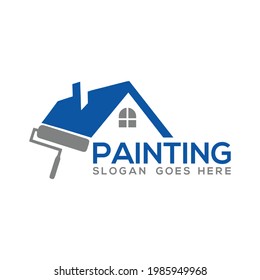 Painting logo and Real Estate, Property Homes business logo design.