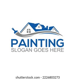 Painting logo and Real Estate, Property and Homes business logo design 