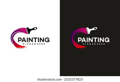 Diseño de Ilustración vectorial de símbolo de logotipo de pintura