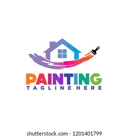 Painting Logo Template Design Vector Stock Vector (Royalty Free ...