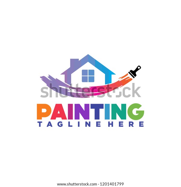 Painting Logo Template Design Vector Stock Vector (Royalty Free ...