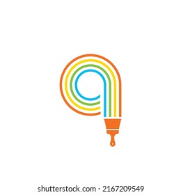 Painting Logo Template vector icon Illustration design 
