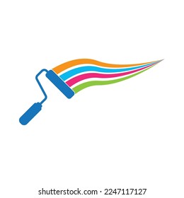 Icono de vector de plantilla de logotipo de pintura Diseño de ilustración