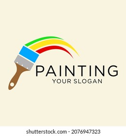 Vector de logotipo de pintura, plantilla de diseño de iconos