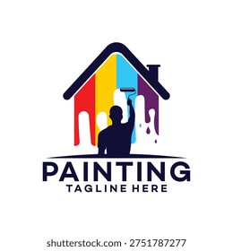 painting logo vector icon illustration design