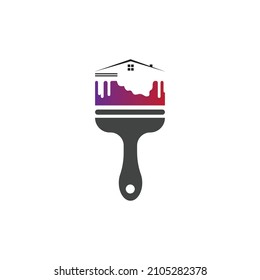 plantilla de diseño de ilustración vectorial de logotipo de pintura